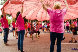 No invitation needed for the little kids to jump in and be part of the parade.